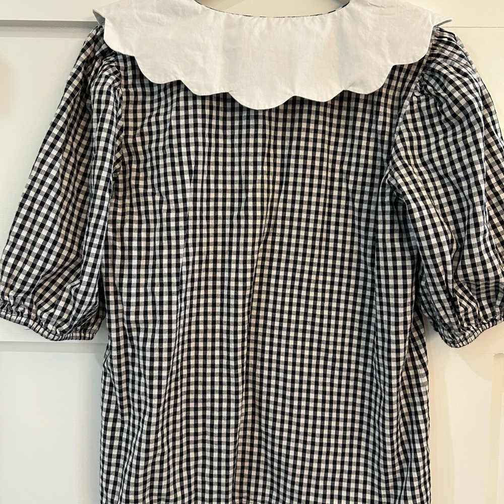 Batsheva Gingham Cotton Blouse - image 3